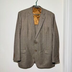 Brooks Brothers 1818 Fitzgerald Men's Blazer Sport Coat Jacket 46R Plaid Wool